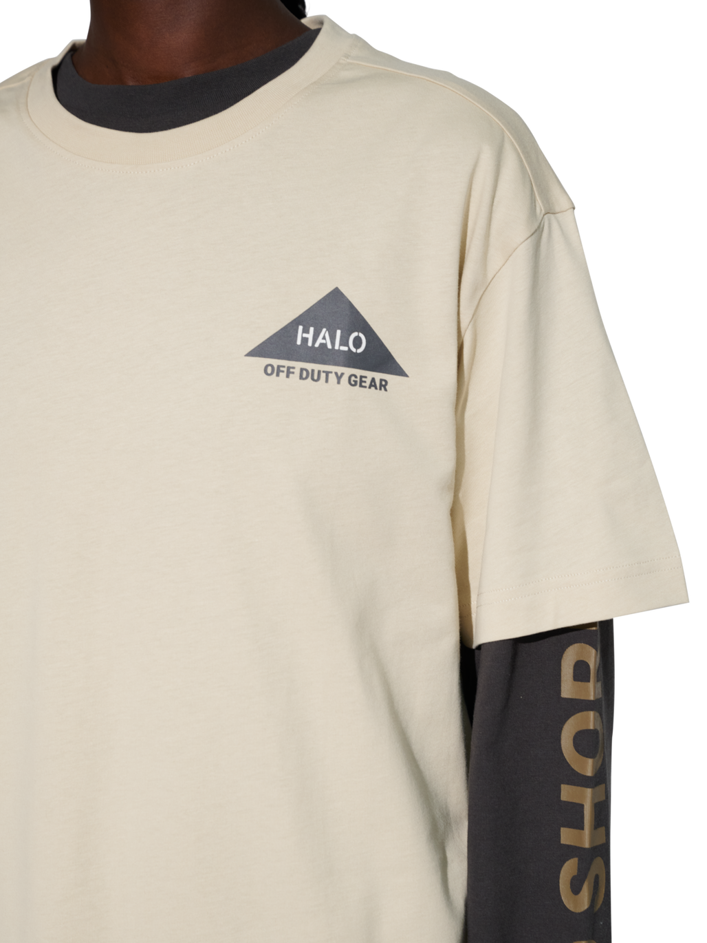 HALO ALTITUDE T-SHIRT, OYSTER GRAY, model