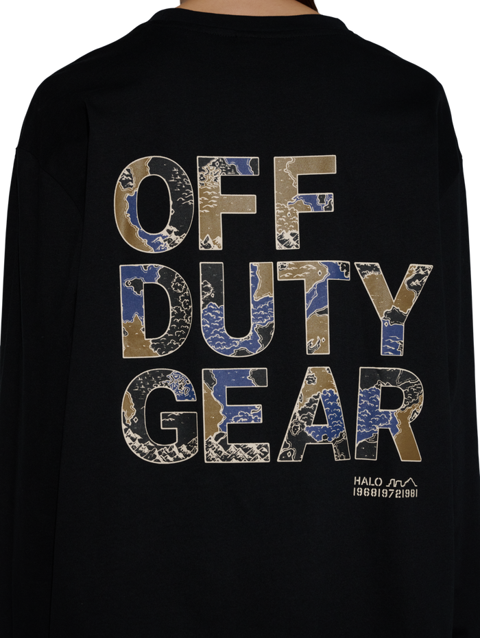 HALO GRAPHIC L/S T-SHIRT 01, BLACK, model