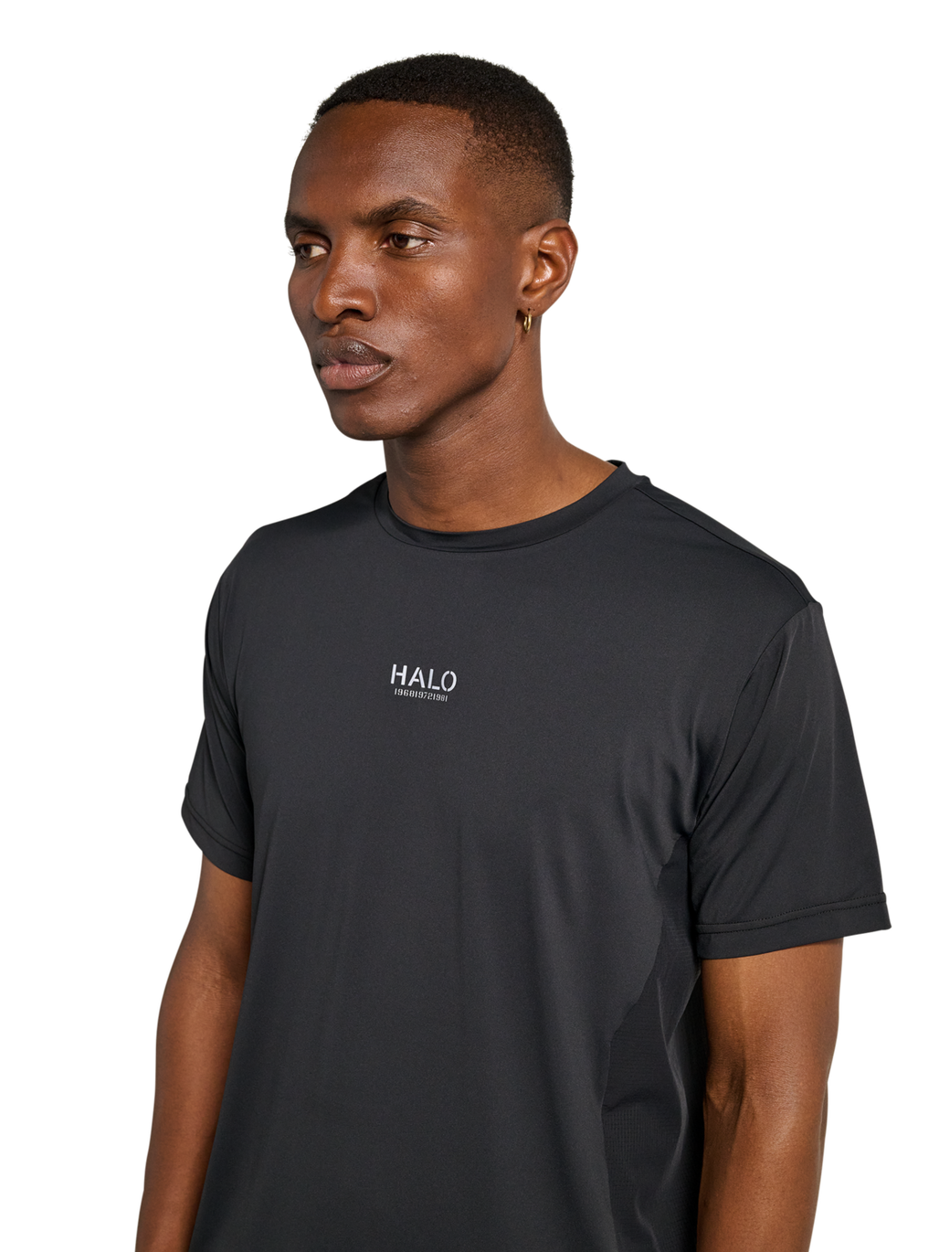 HALO SCOUT SS T-SHIRT, BLACK, model