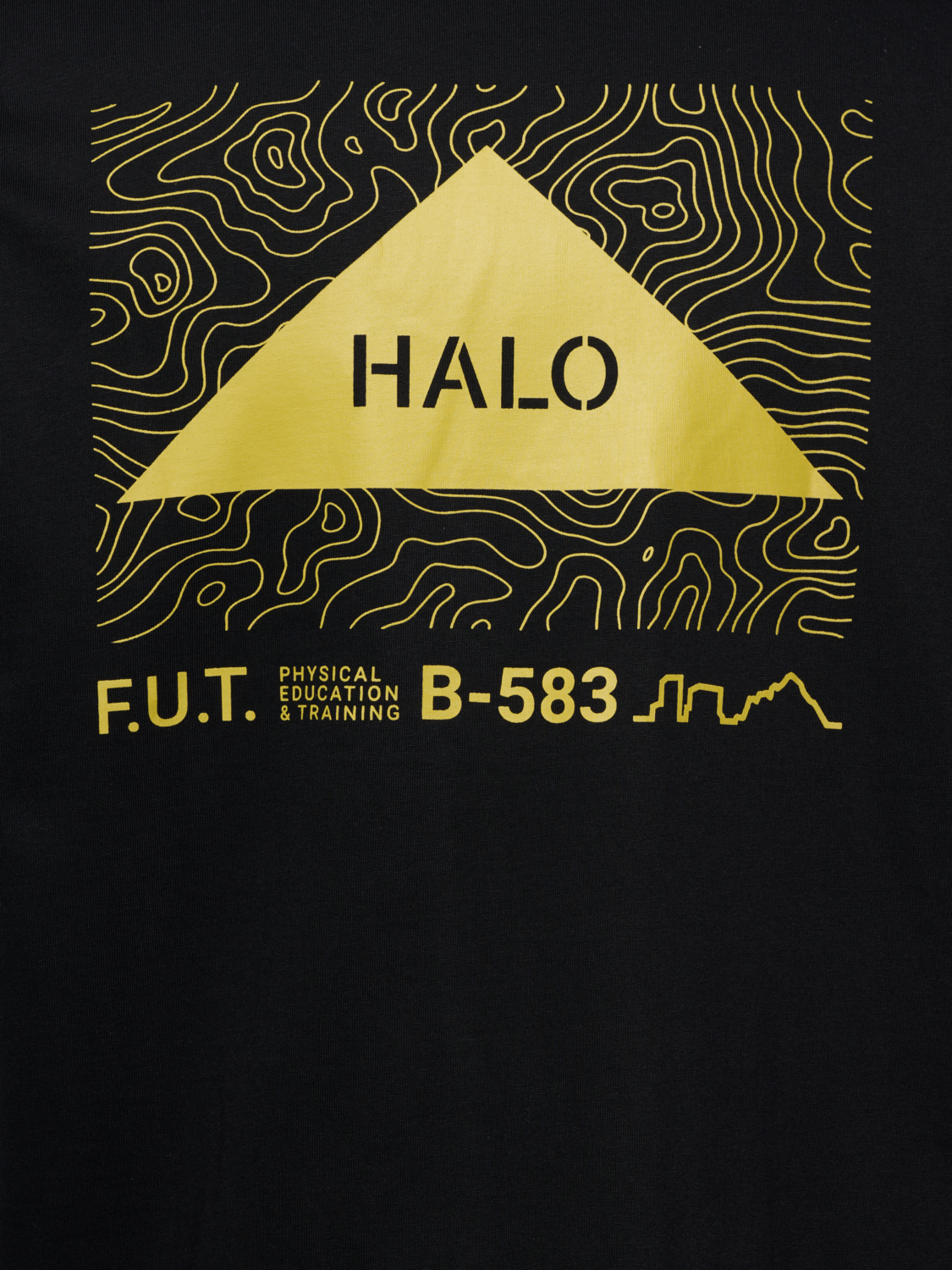 HALO GRAPHIC T-SHIRT, BLACK/WARM OLIVE, packshot