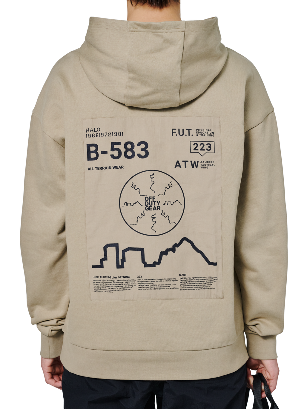 HALO GRAPHIC HOODIES, SENECA ROCK, model