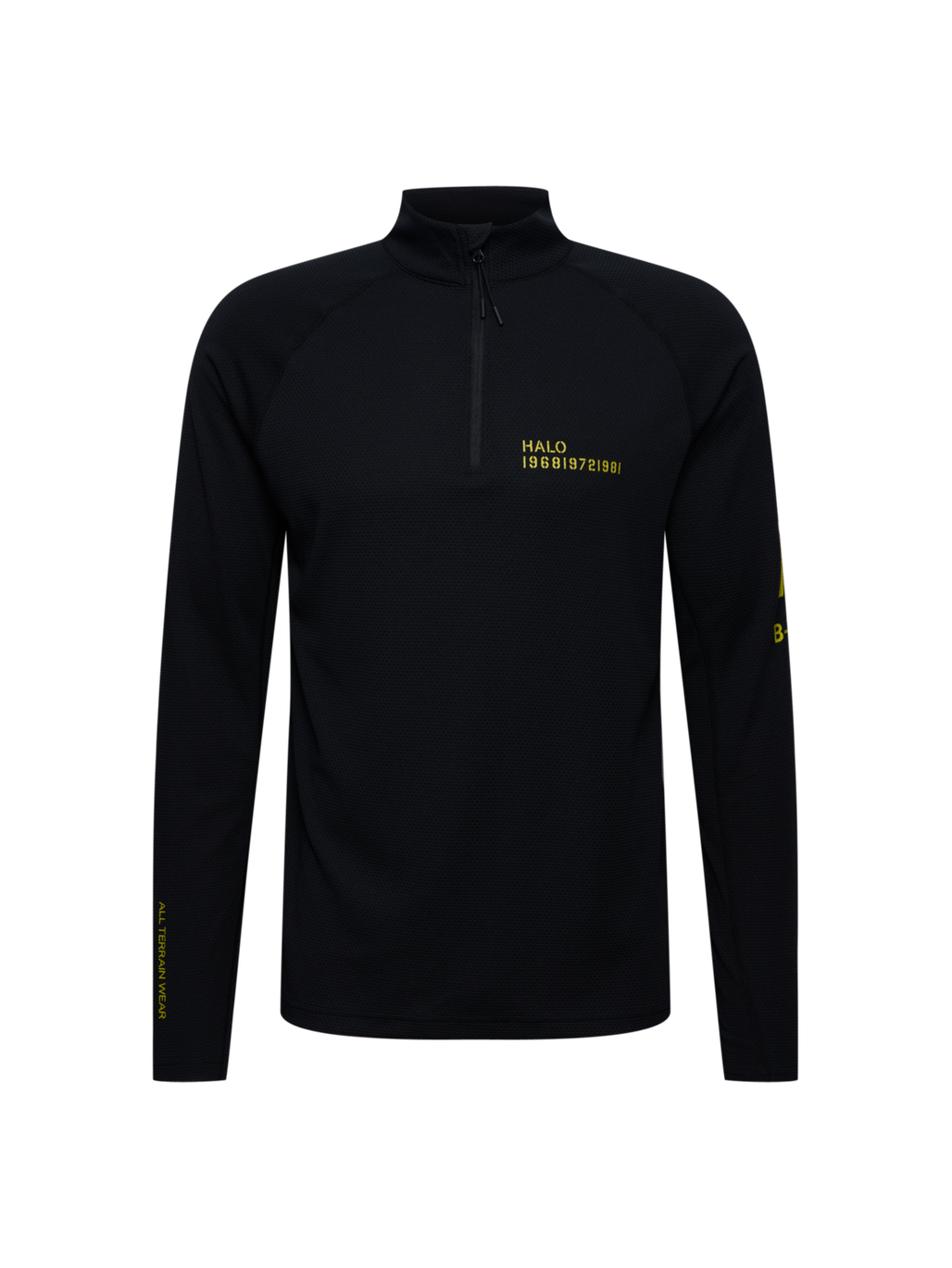HALO SORONA HALF ZIP, BLACK, packshot
