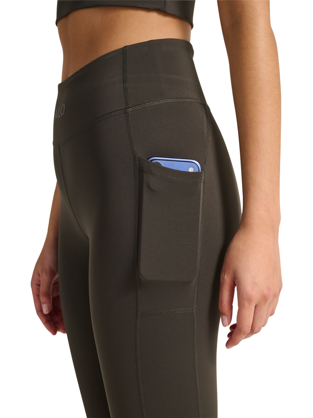 HALO WOMEN TRAINING TIGHTS, RAVEN, model