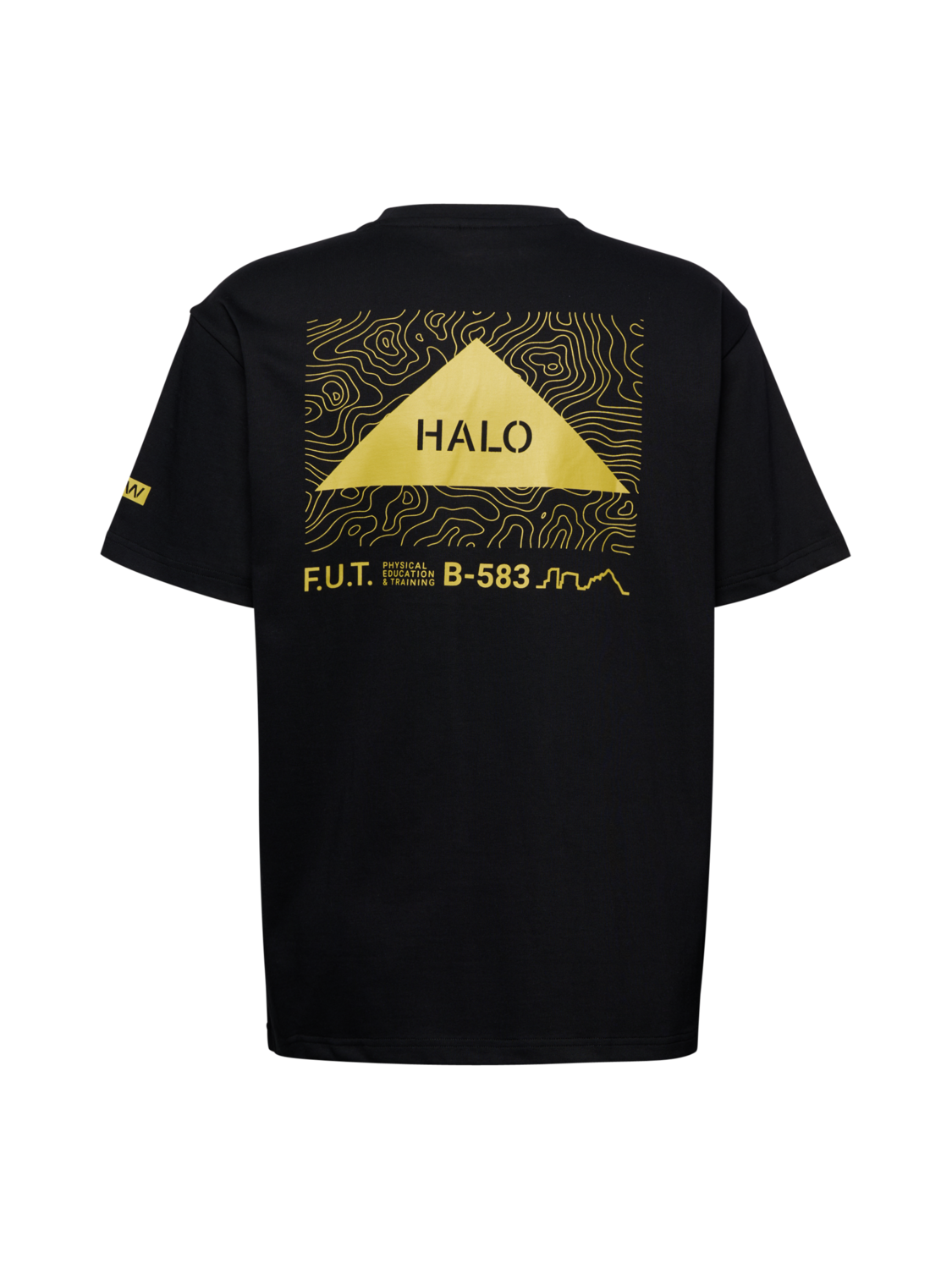 HALO GRAPHIC T-SHIRT, BLACK/WARM OLIVE, packshot