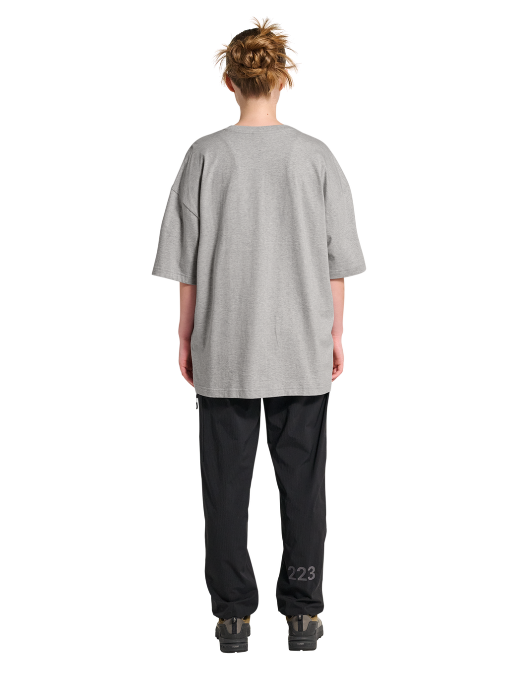 HALO UNIFORM BOXY T-SHIRT, LIGHT GREY MELANGE, model