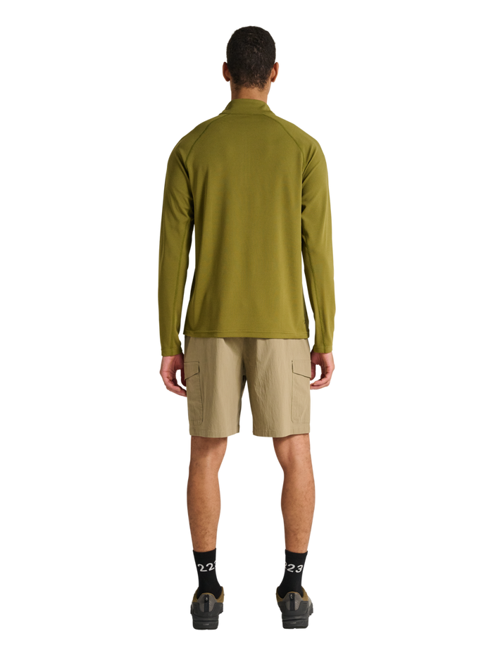 HALO SORONA HALF ZIP, OLIVE DRAB, model