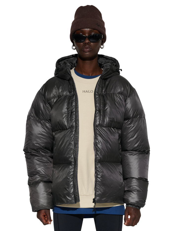 HALO TROOPER DOWN  JACKET, RAVEN, model
