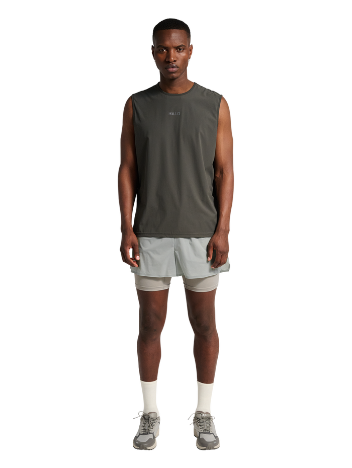 HALO 2 in 1 RUNNING SHORT, STORM GRAY, model