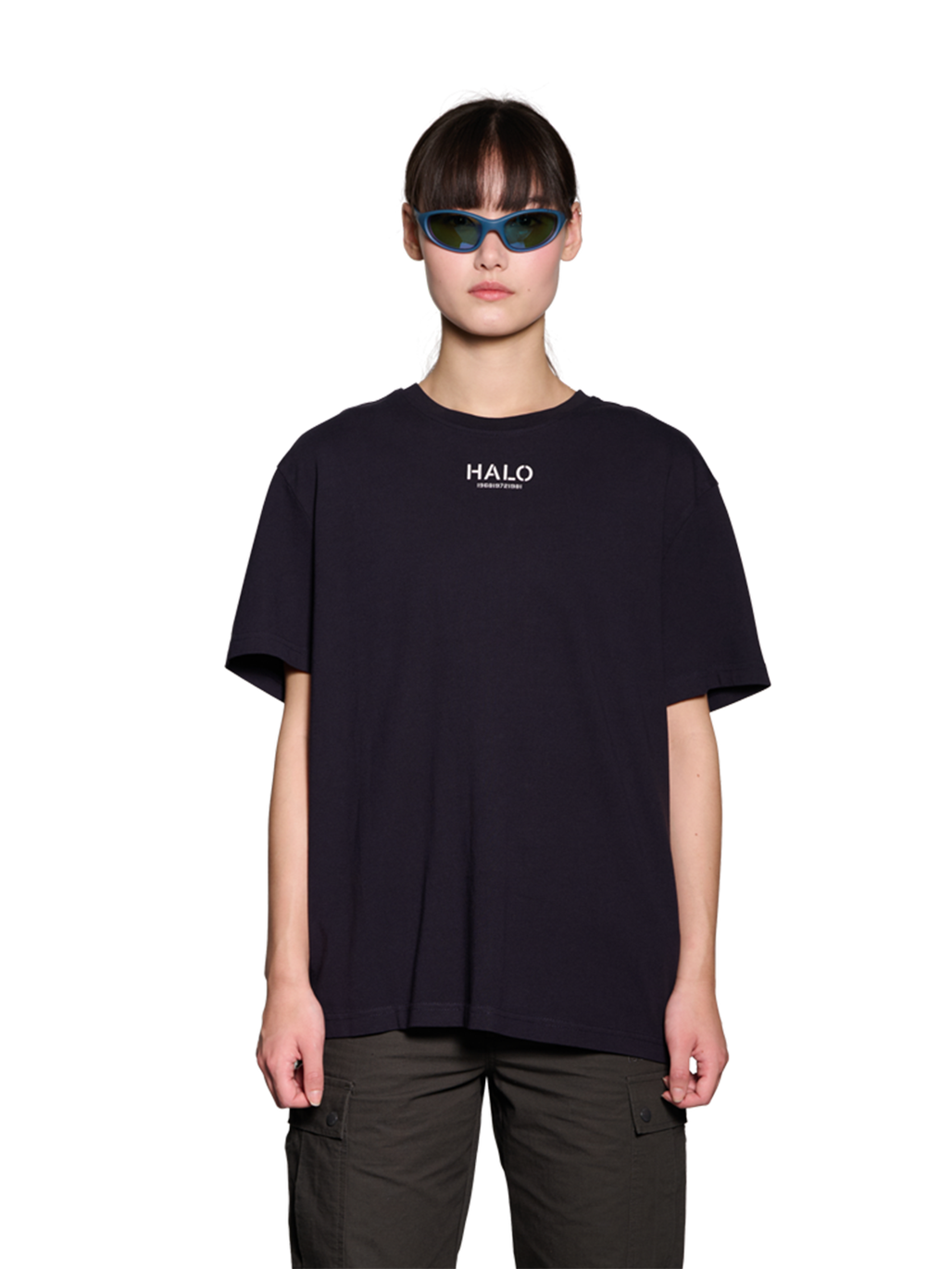 HALO LOGO PHOTO GRAPHIC T-SHIRT, DEEP WELL, model