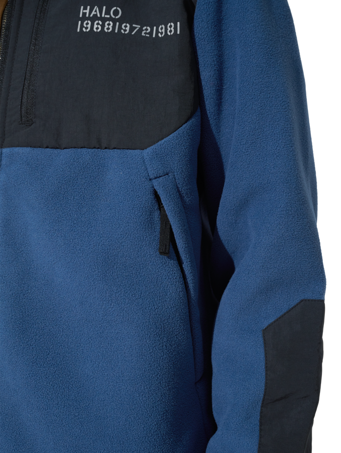 HALO BLOCKED ZIP FLEECE, SARGASSO SEA, model