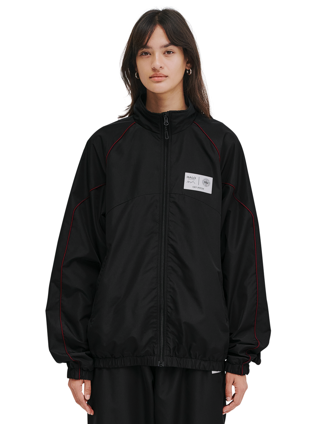 HALO DBU TRACKSUIT  JACKET, BLACK, model