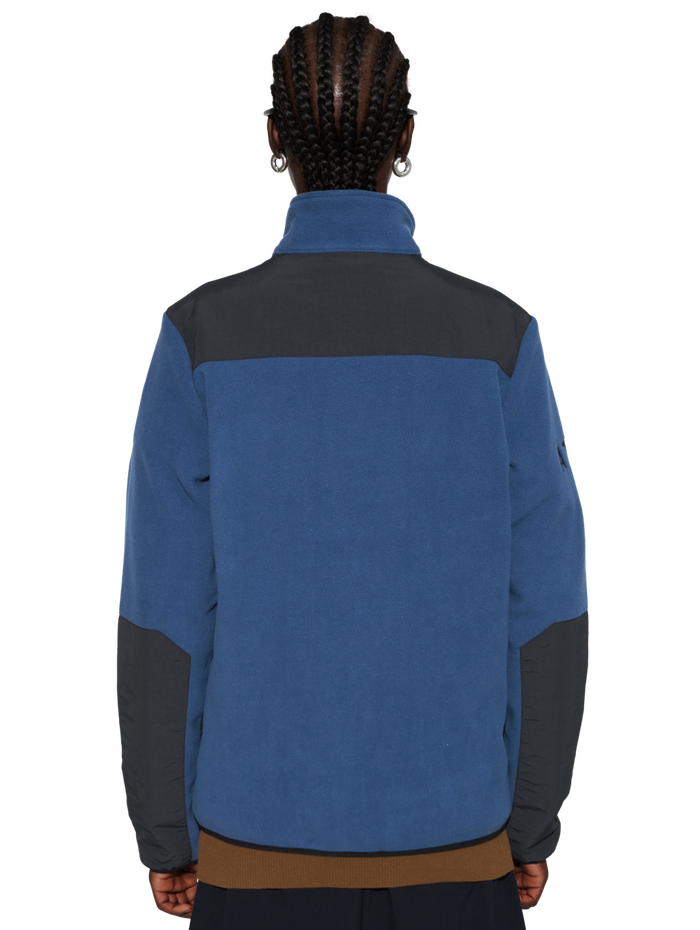 HALO BLOCKED ZIP FLEECE, SARGASSO SEA, model