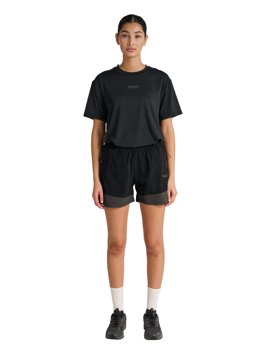 HALO DIVISION SHORTS, BLACK, model
