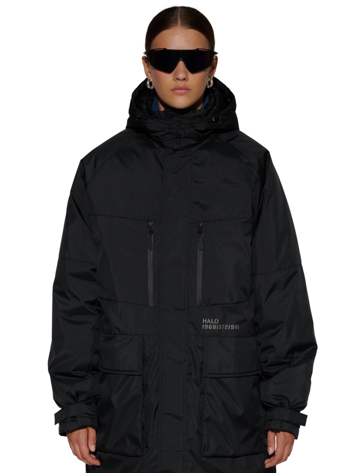 HALO SHIELD THERMOLITE PARKA, BLACK, model