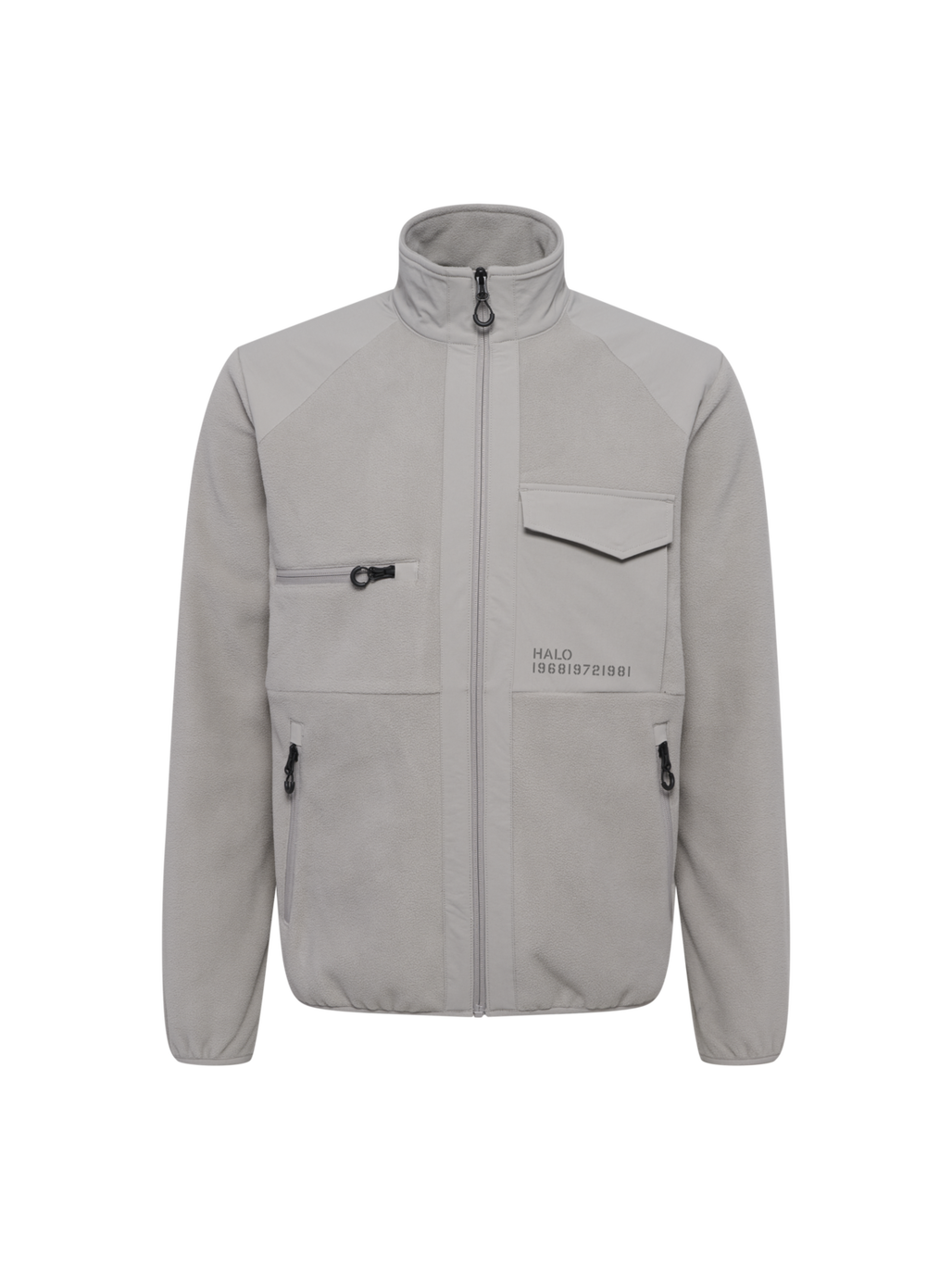 HALO PANELED FLEECE JACKET, MOURNING DOVE, packshot