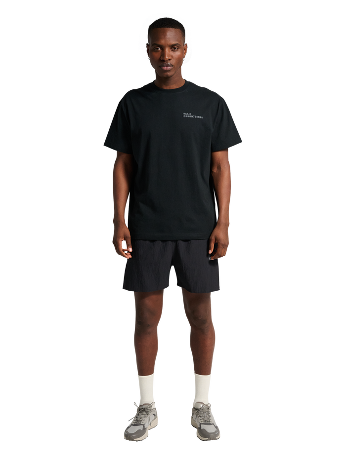 HALO WAFFLE TECH SHORTS, BLACK, model