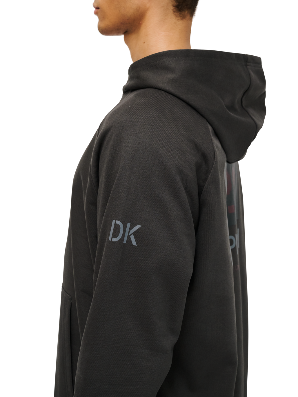 HALO DBU GRAPHIC HOODIE, RAVEN, model