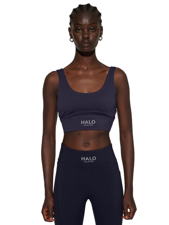 HALO WOMEN TRAINING BRA, DEEP WELL/DEEP WELL, model