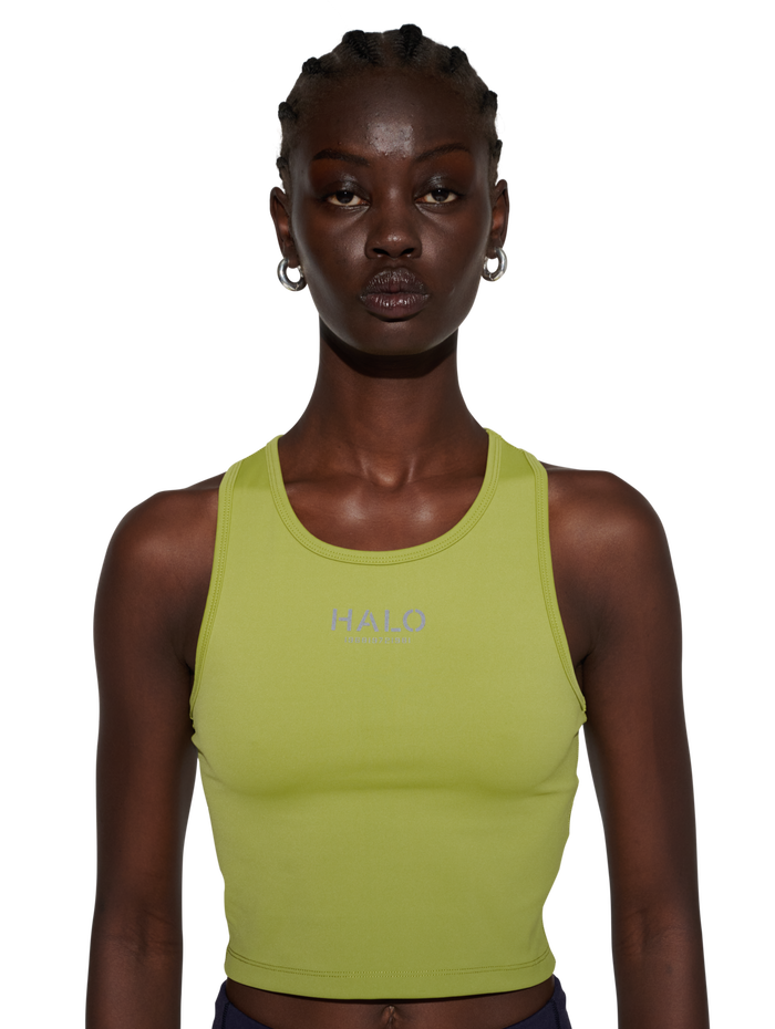 HALO WOMEN TRAINING TOP, TURTLE GREEN, model