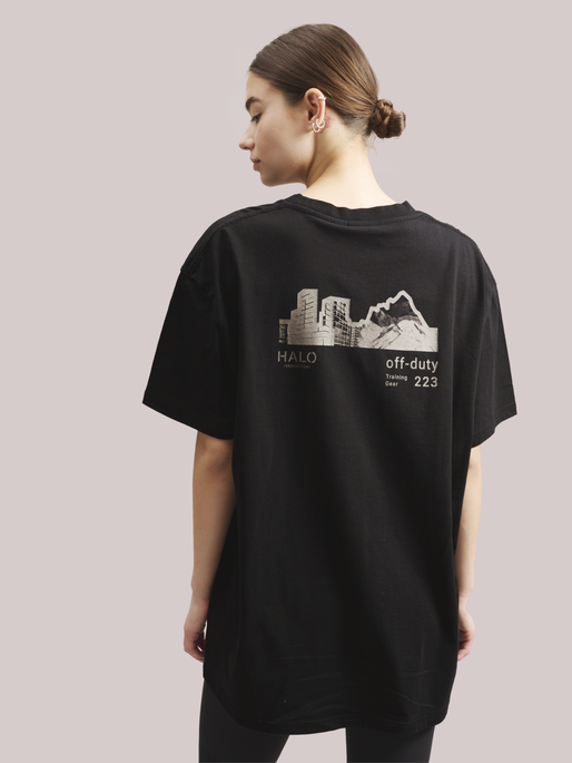 HALO OFF DUTY T-SHIRT, BLACK, model