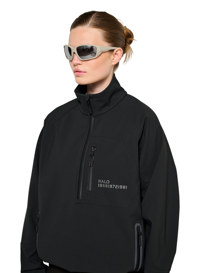 HALO ELITE SOFTSHELL HALF ZIP, BLACK, model