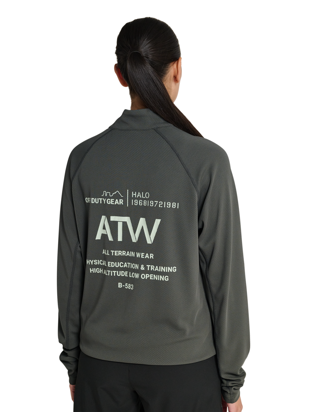 HALO SORONA HALF ZIP, GUNMETAL, model