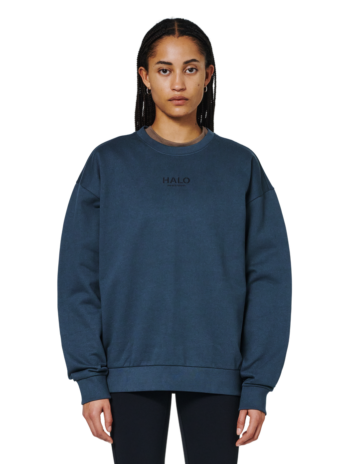 HALO GRAPHIC CREW 01, DARK SLATE, model