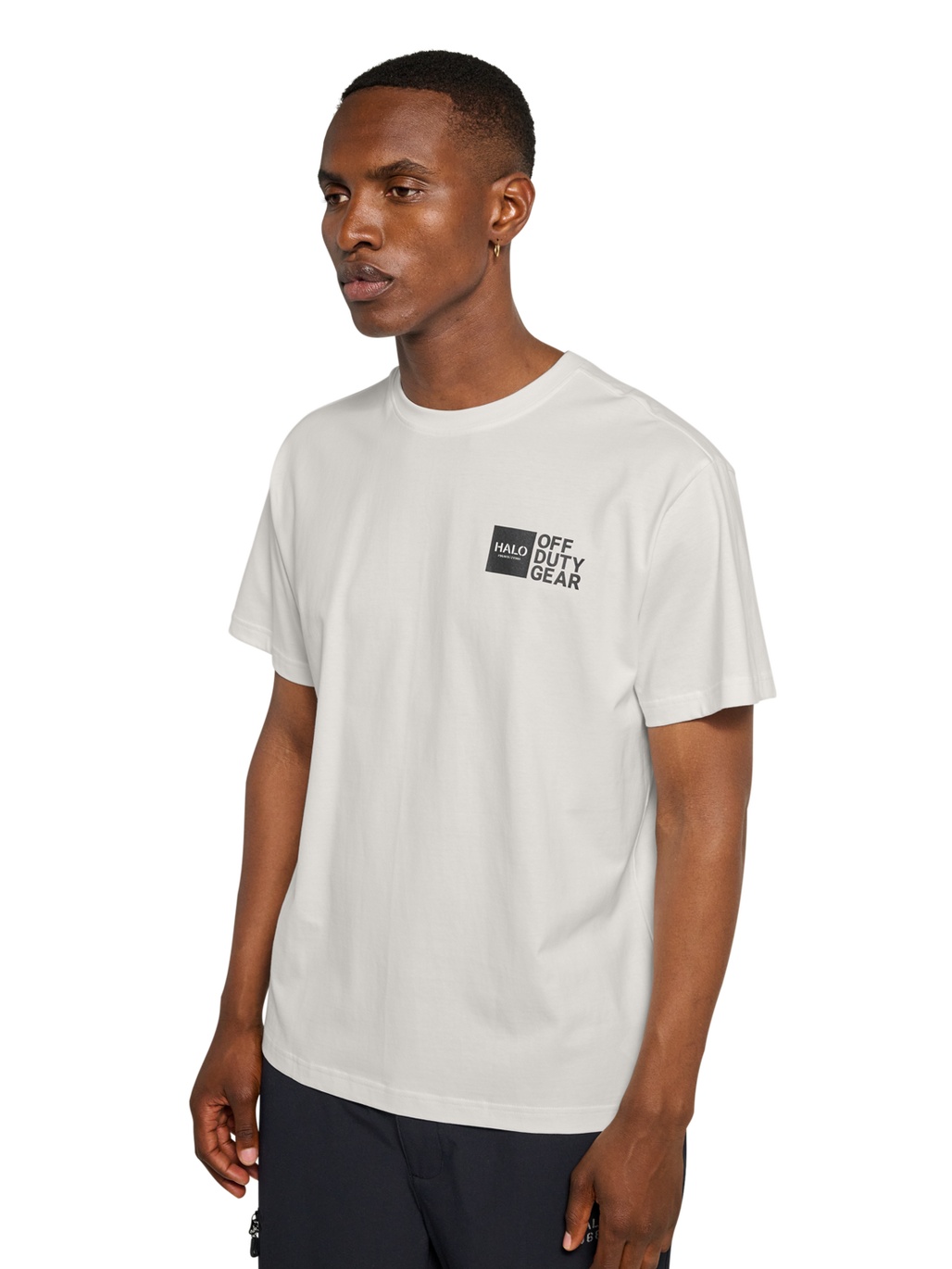 HALO GRAPHIC T-SHIRT, MARSHMALLOW, model