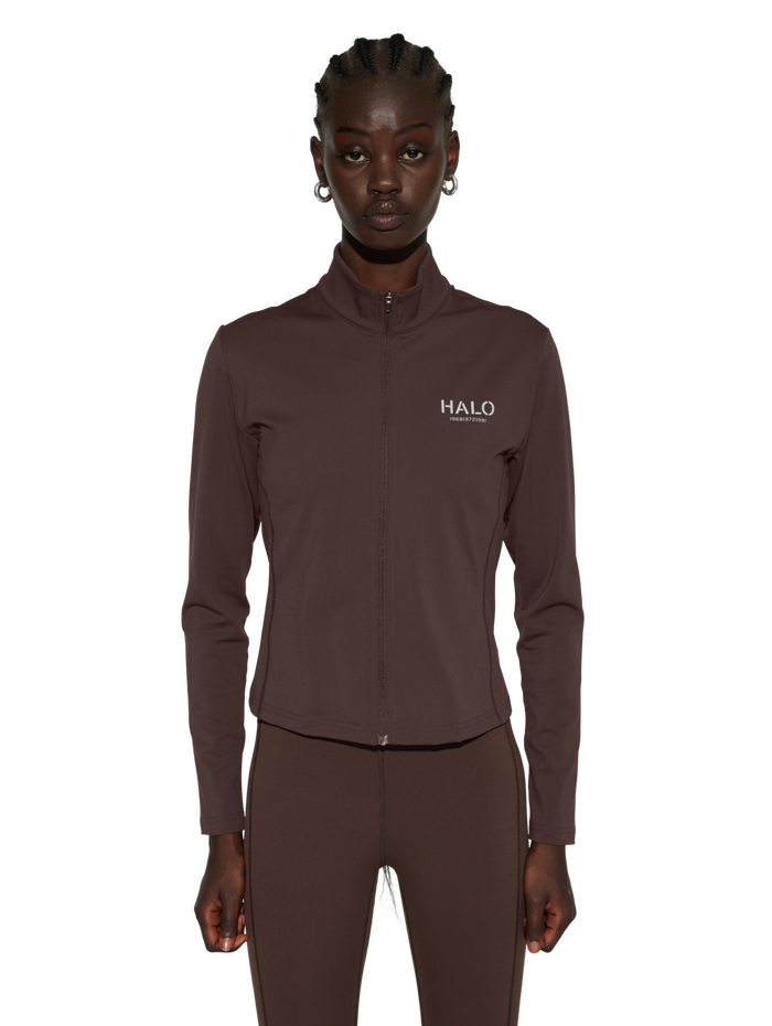HALO WOMENS TRAINING ZIP SHIRT, BRACKEN, model