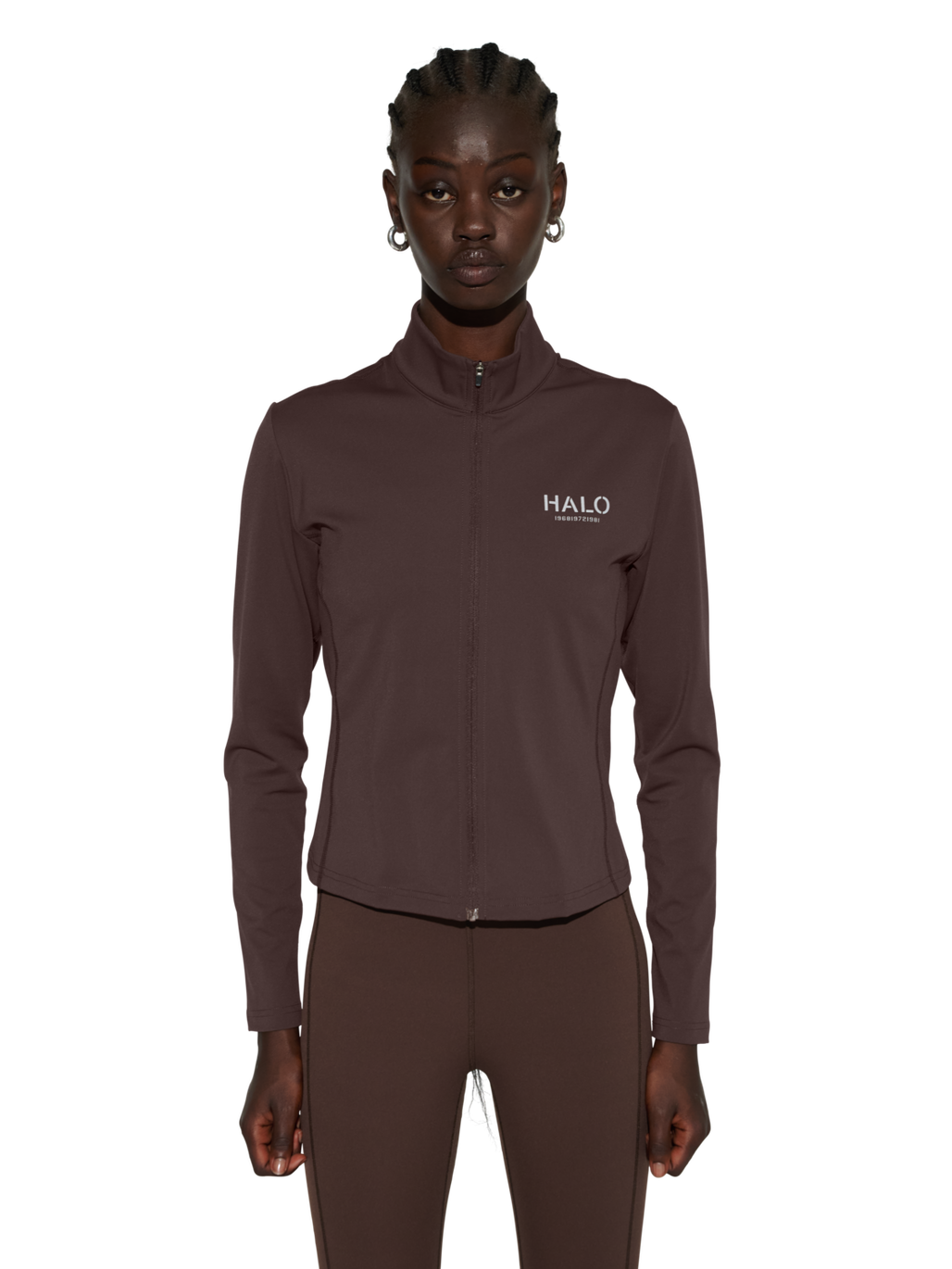 HALO WOMENS TRAINING ZIP SHIRT, BRACKEN, model
