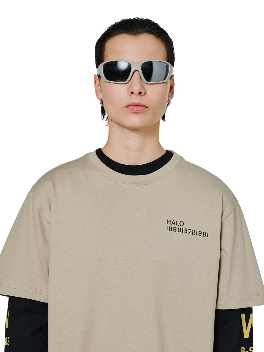 HALO X MESSY WEEKEND SUNGLASS NO 2, BLACK/SILVER, model