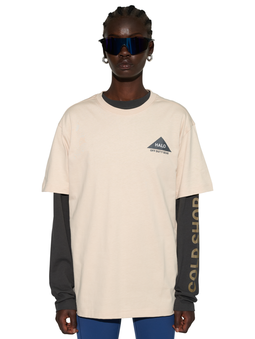 HALO ALTITUDE T-SHIRT, OYSTER GRAY, model