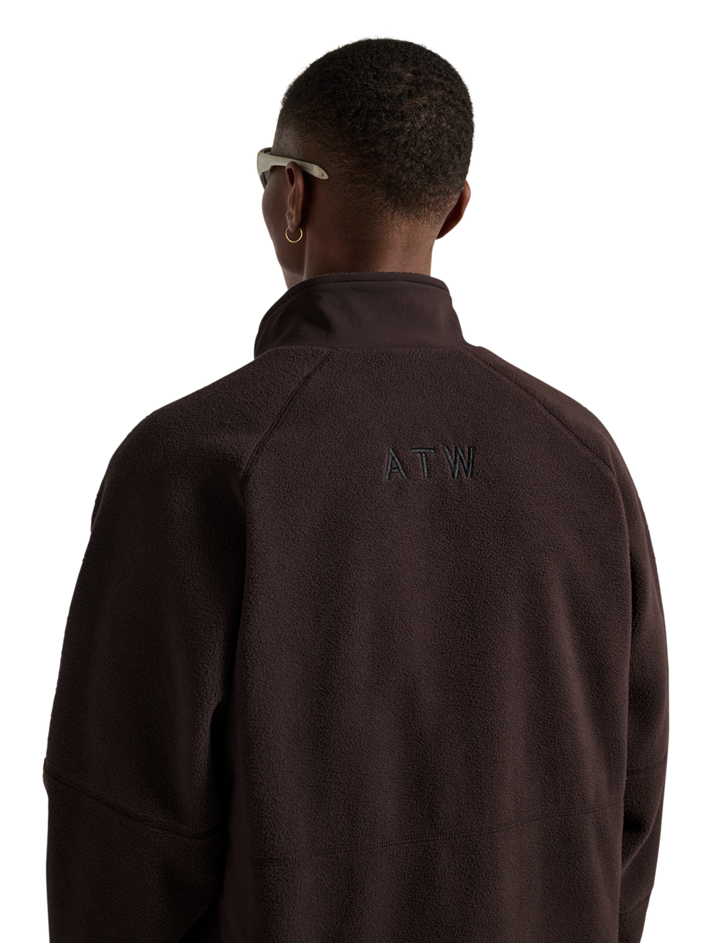 HALO WINDPROOF TEDDYFLEECE JACKET, CHOCOLATE TORTE, model