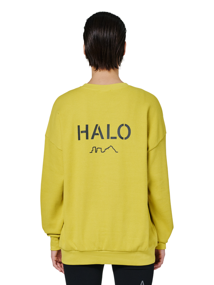 HALO AVIATION WAFFLE CREW, WARM OLIVE, model