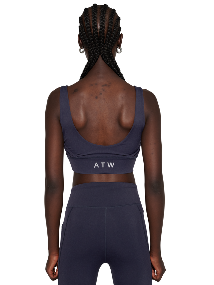 HALO WOMEN TRAINING BRA, DEEP WELL/DEEP WELL, model