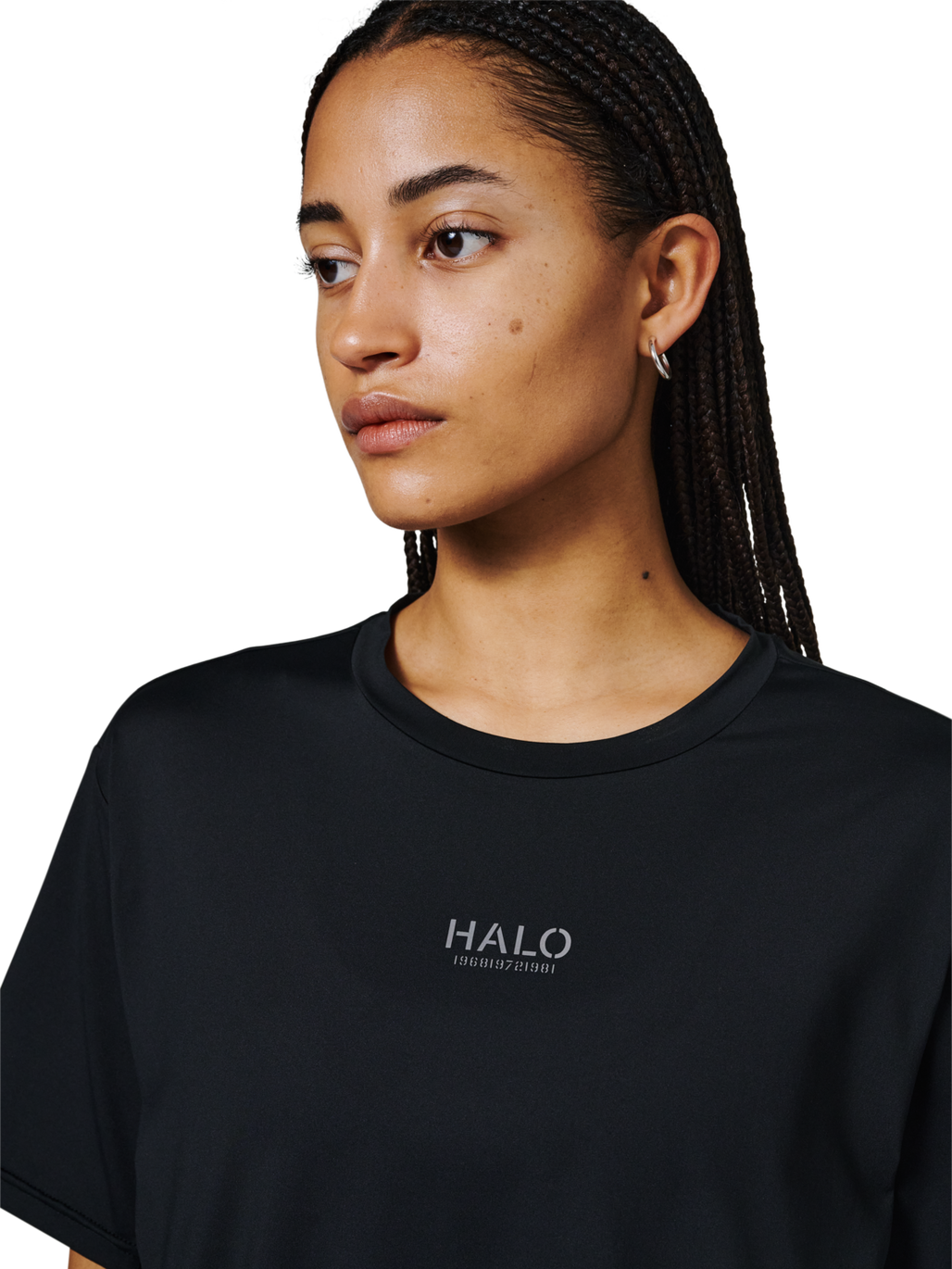 HALO SCOUT SS T-SHIRT, BLACK, model