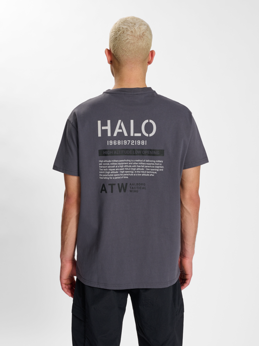 HALO HEAVY GRAPHIC T-SHIRT 223 ATW, BLACKENED PEARL, model