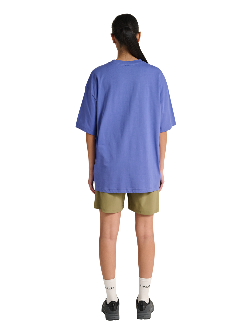 HALO UNIFORM BOXY T-SHIRT, BAJA BLUE, model
