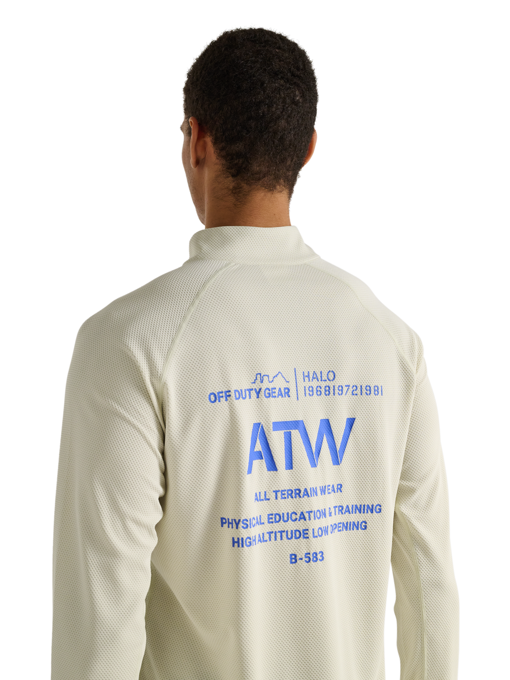 HALO SORONA HALF ZIP, TURTLEDOVE, model