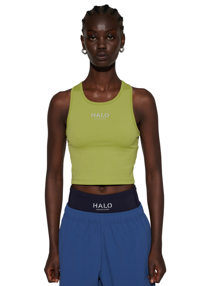 HALO WOMEN TRAINING TOP, TURTLE GREEN, model