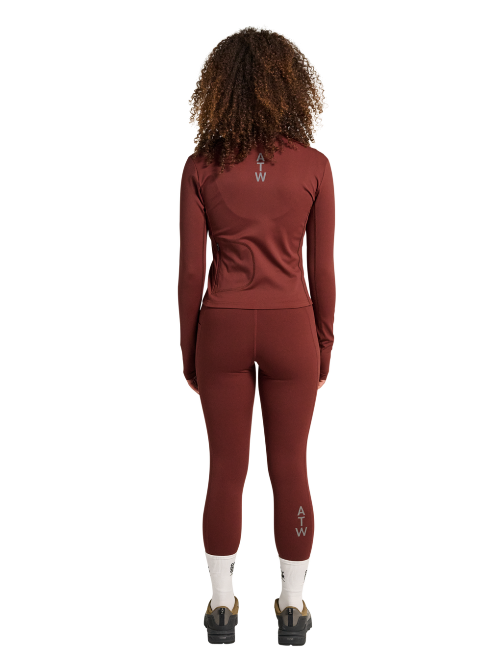 HALO WOMEN FULL ZIP 2.0, BITTER CHOCOLATE, model