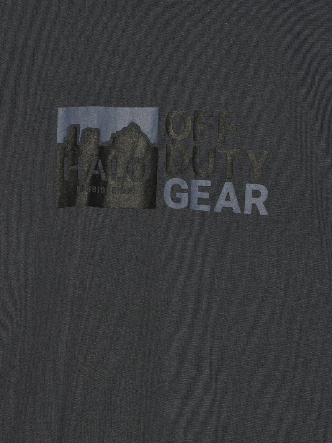 HALO GRAPHIC T-SHIRT, ASPHALT/NEON BLUE, packshot