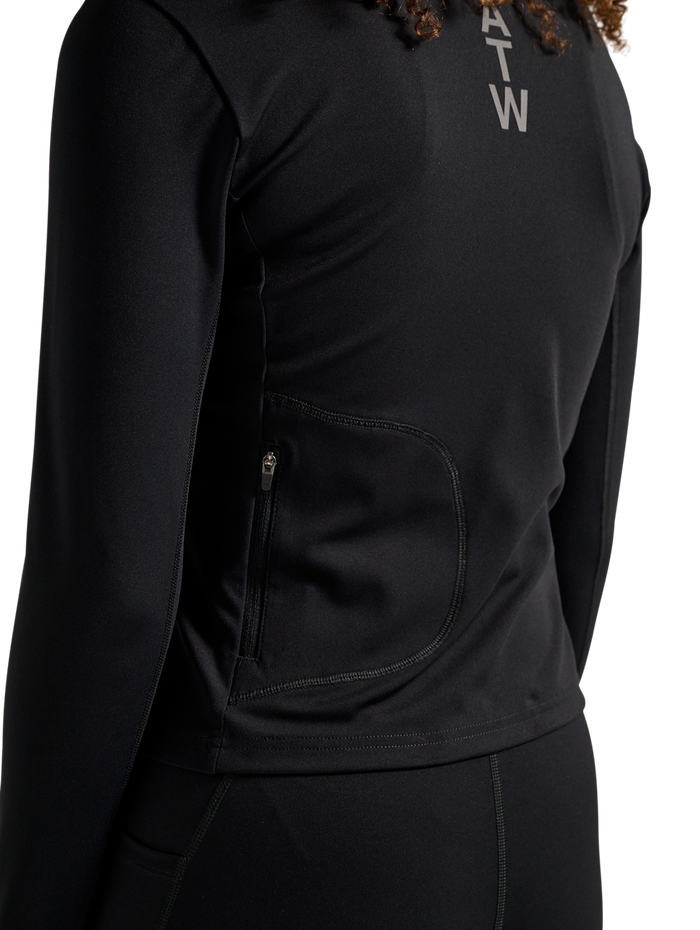 HALO WOMEN FULL ZIP 2.0, BLACK, model