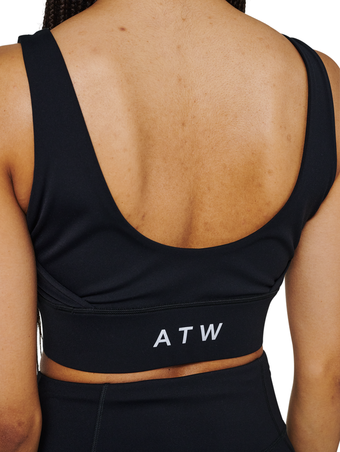 HALO WOMEN TRAINING BRA, BLACK, model