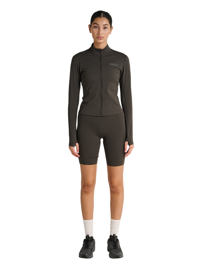 HALO WOMEN FULL ZIP 2.0, RAVEN, model