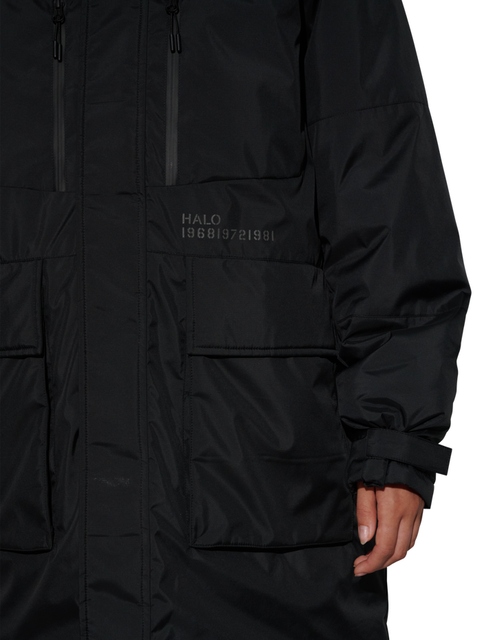 HALO SHIELD THERMOLITE PARKA, BLACK, model