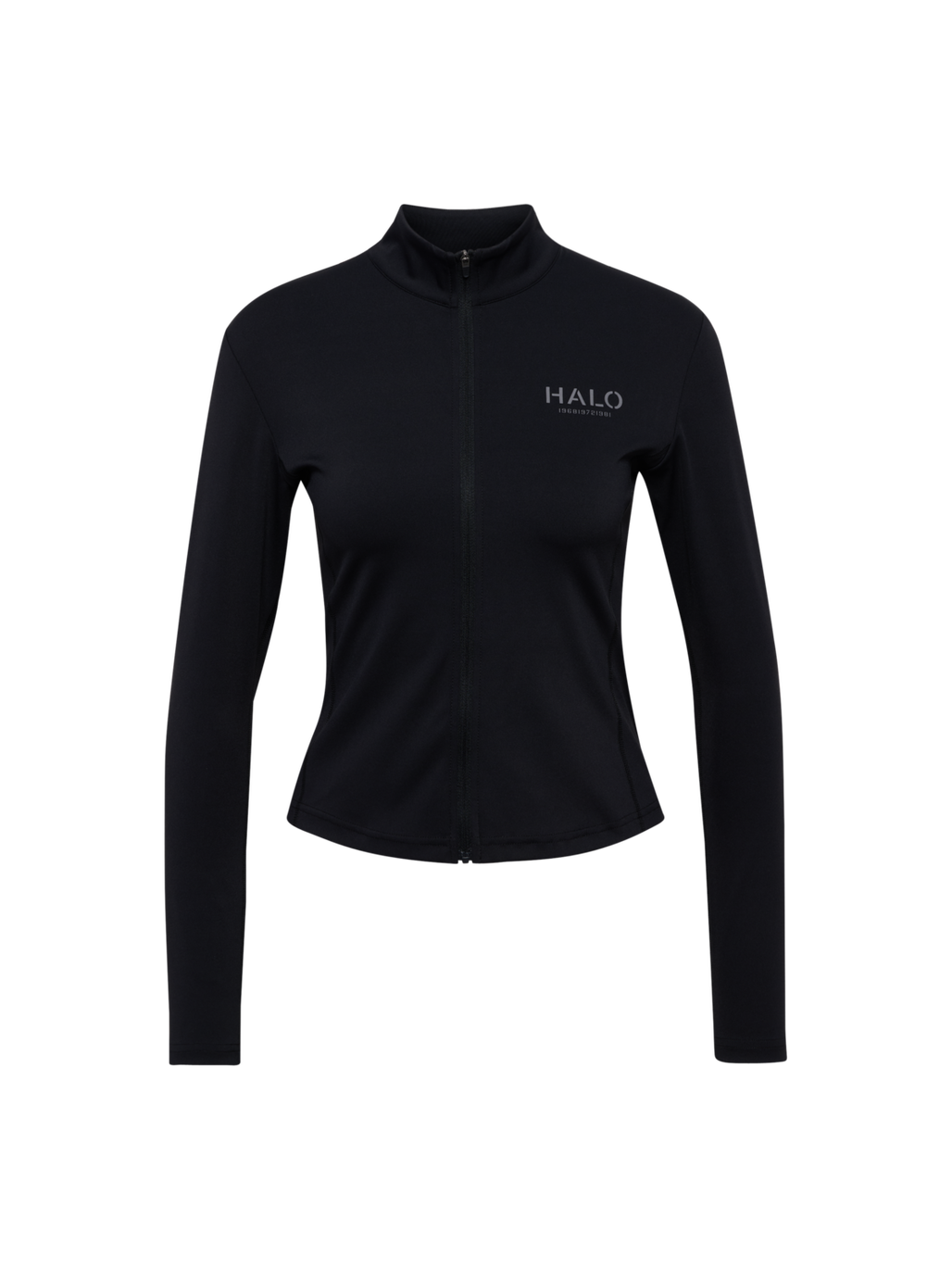 HALO WOMENS TRAINING ZIP SHIRT, BLACK, packshot