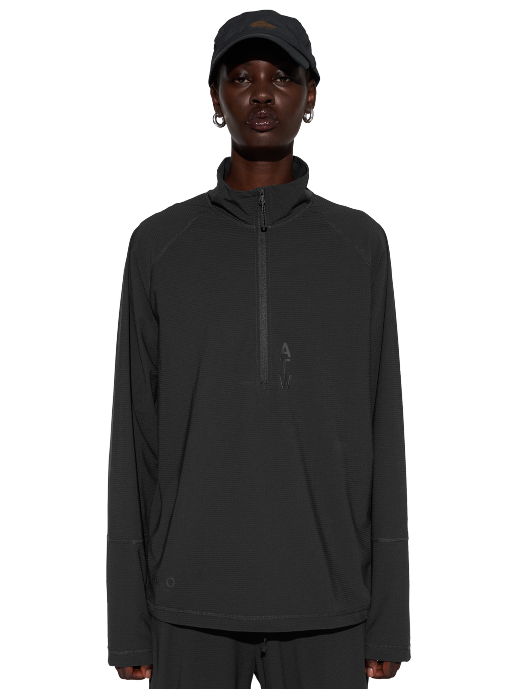 HALO AIRBORNE HALF ZIP, BLACK, model