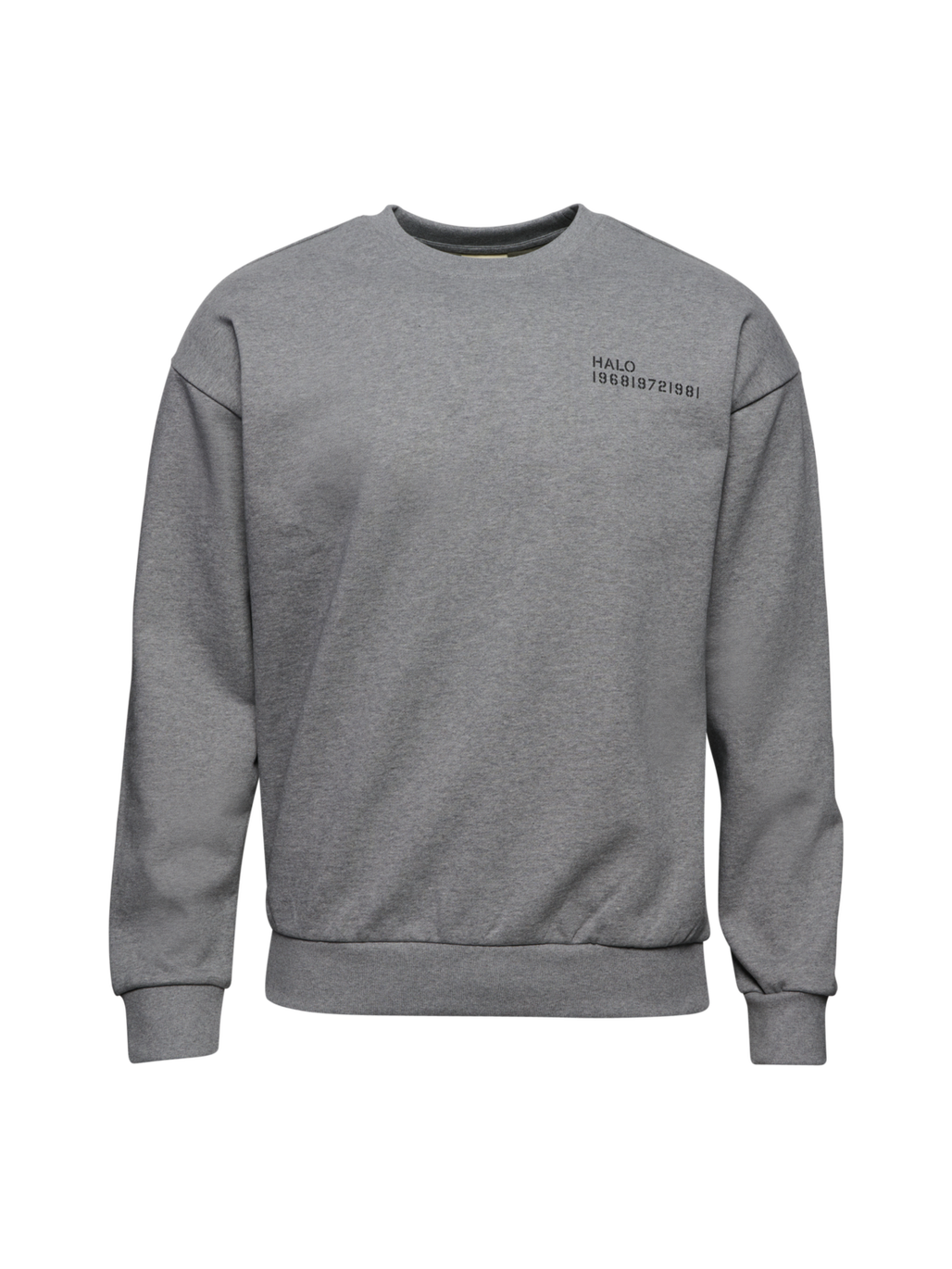 HALO ESSENTIAL CREW, GREY MELANGE, packshot