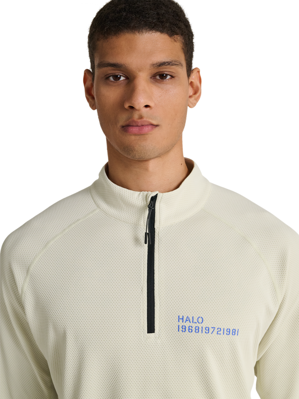 HALO SORONA HALF ZIP, TURTLEDOVE, model